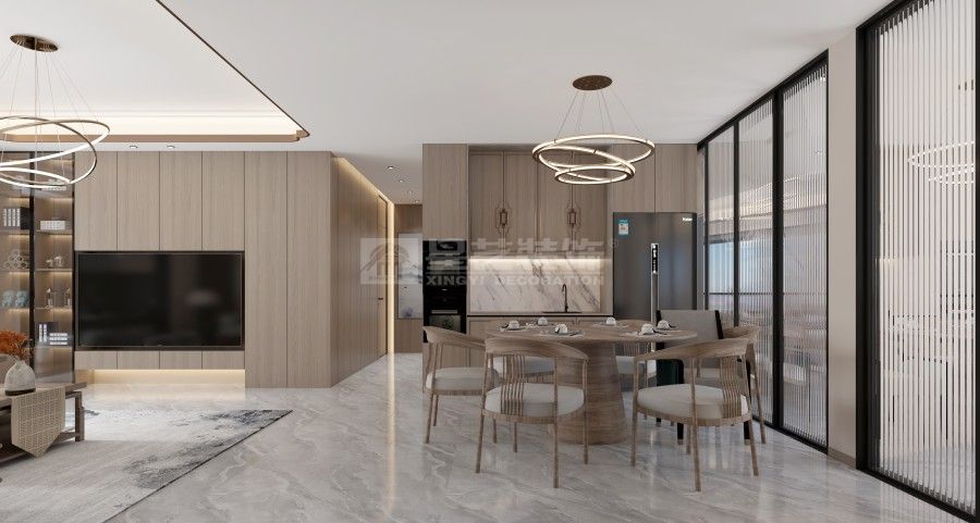 极简主义平层设计，开放式布局打造通透温馨家居空间(图2)