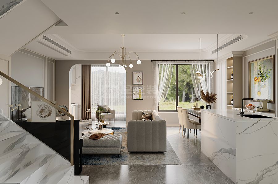 现代简约家居设计统一色彩搭配营造温馨舒适空间(图1)