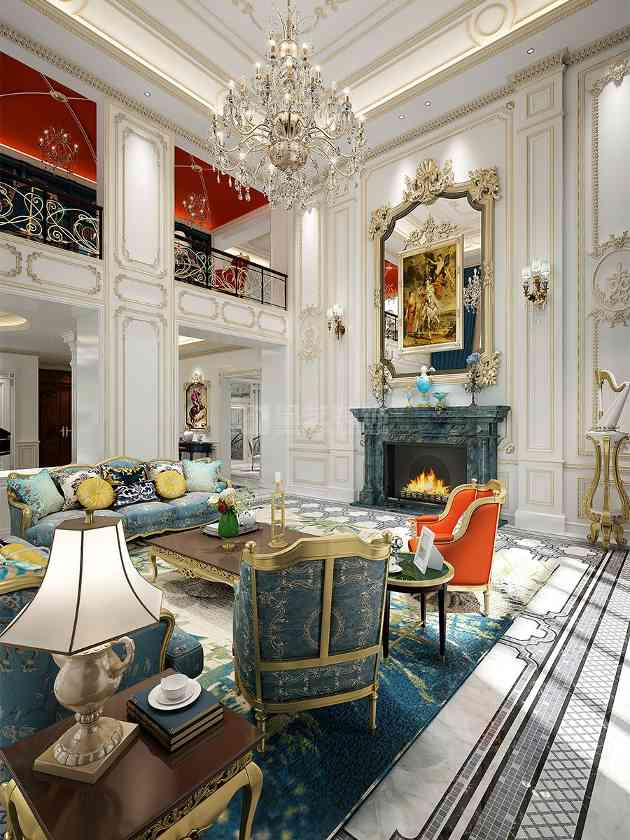 法式新古典独栋别墅设计，江畔浪漫与优雅的完美融合(图3)