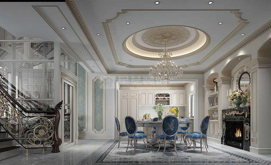 法式新古典独栋别墅设计，江畔浪漫与优雅的完美融合(图5)