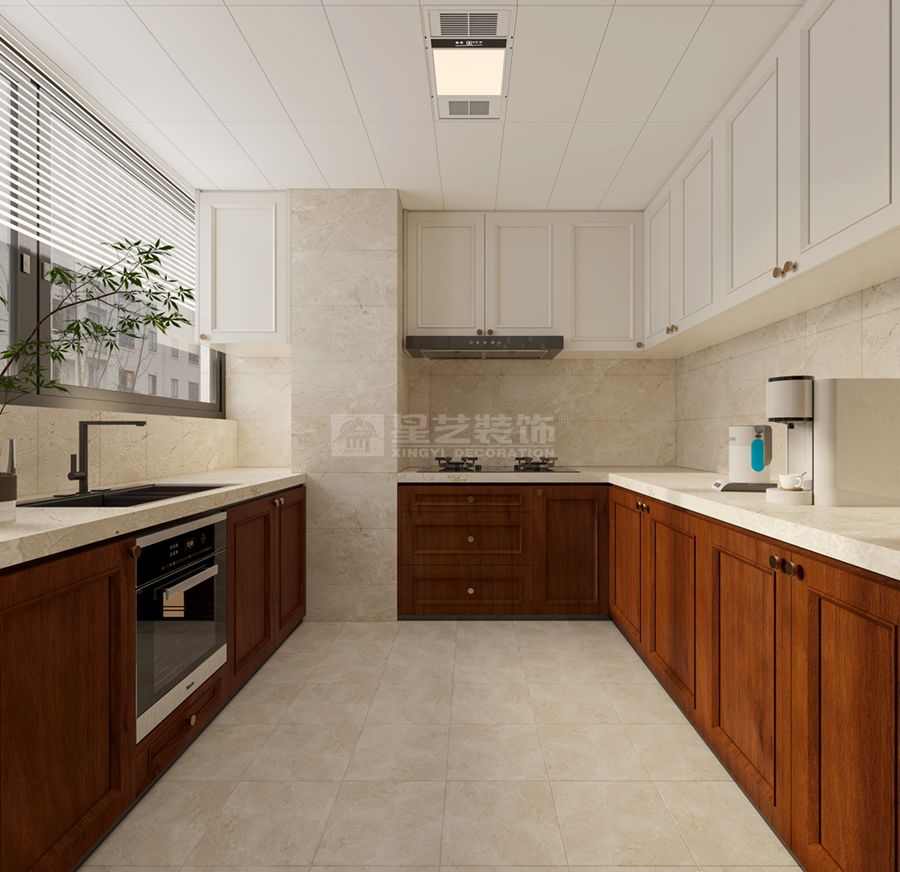 现代美式家居设计中性色调搭配沉稳质感空间(图3)