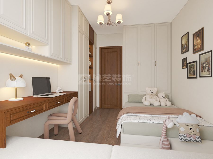 现代美式家居设计中性色调搭配沉稳质感空间(图4)