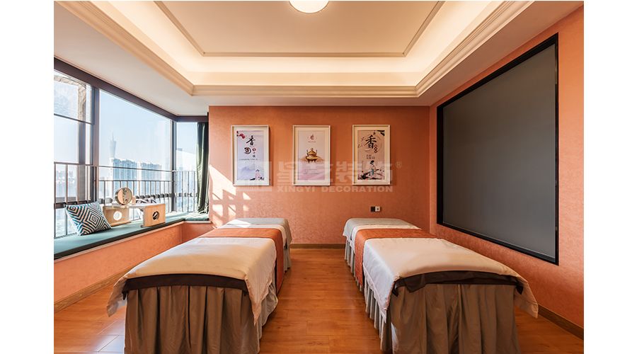 轻奢艺术美容院设计，暖橘色调打造温馨精致美护空间(图9)