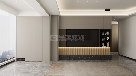 高级灰静谧美学设计，简约现代四居室家居方案(图2)