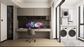 高级灰静谧美学设计，简约现代四居室家居方案(图10)