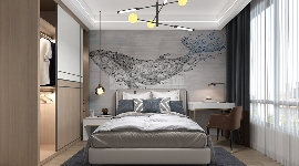 中式现代家居设计玄关柜连体屏风增大空间感(图4)