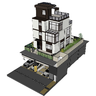 中式现代家居设计玄关柜连体屏风增大空间感(图10)