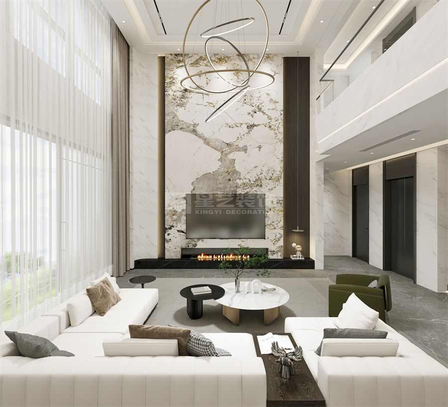 现代意式家具设计案例，简约优雅满足公务员家庭需求(图2)