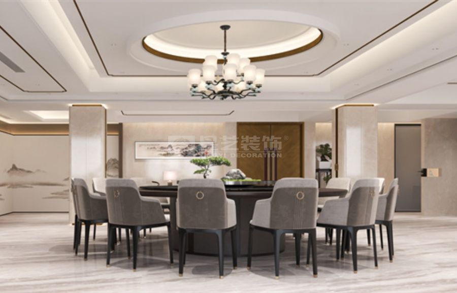 现代简约客厅设计，深邃配色营造精致生活秩序(图5)