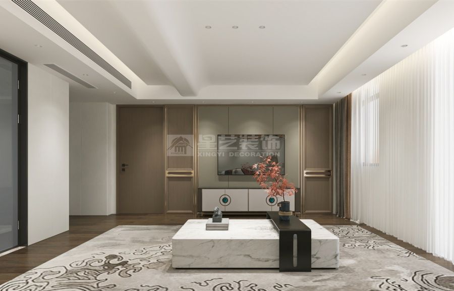 现代简约客厅设计，深邃配色营造精致生活秩序(图10)