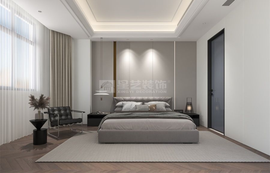 现代简约客厅设计，深邃配色营造精致生活秩序(图13)