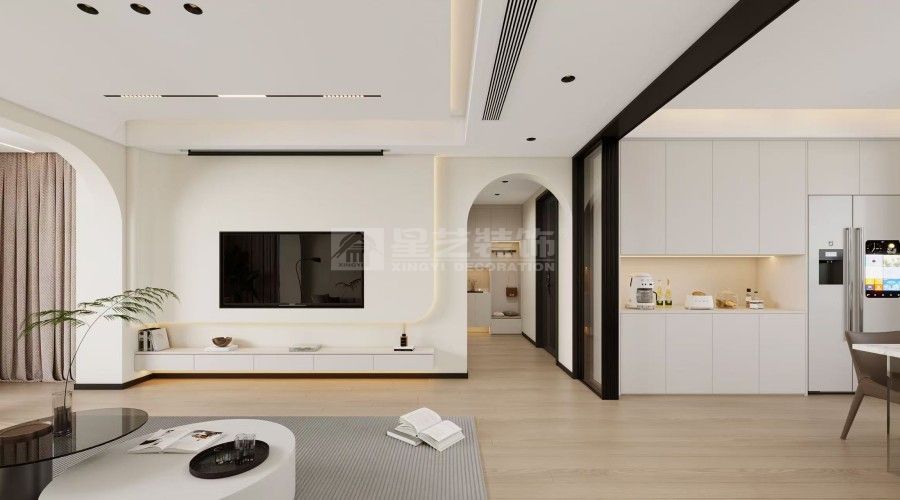 轻法式装修设计案例，温柔白色调营造温馨家居氛围(图2)