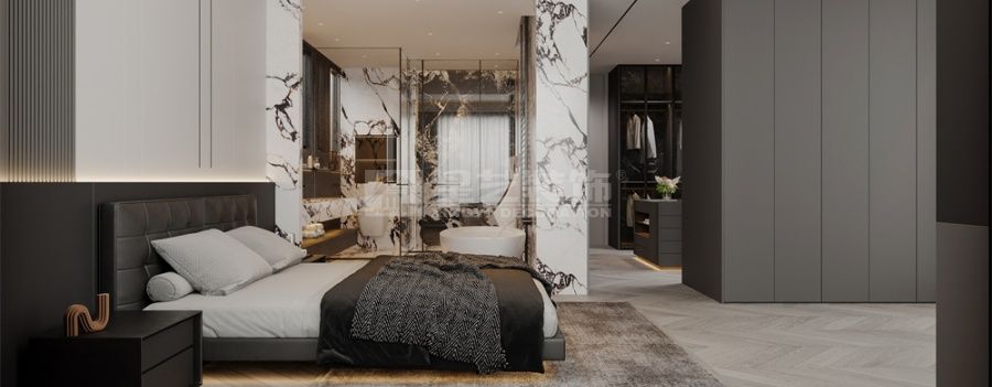 意式轻奢家居设计案例，律师合伙人夫妇的品质生活空间(图12)