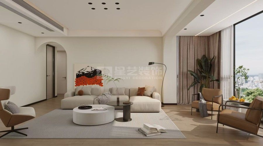 轻法式装修设计案例，温柔白色调营造温馨家居氛围(图1)