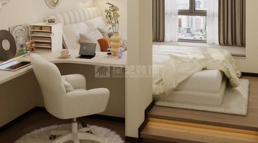 轻法式装修设计案例，温柔白色调营造温馨家居氛围(图6)