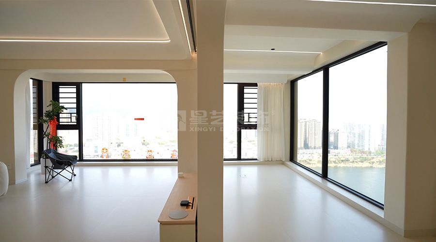 现代奶油风设计打造温馨家居，弧形元素营造舒适氛围(图3)