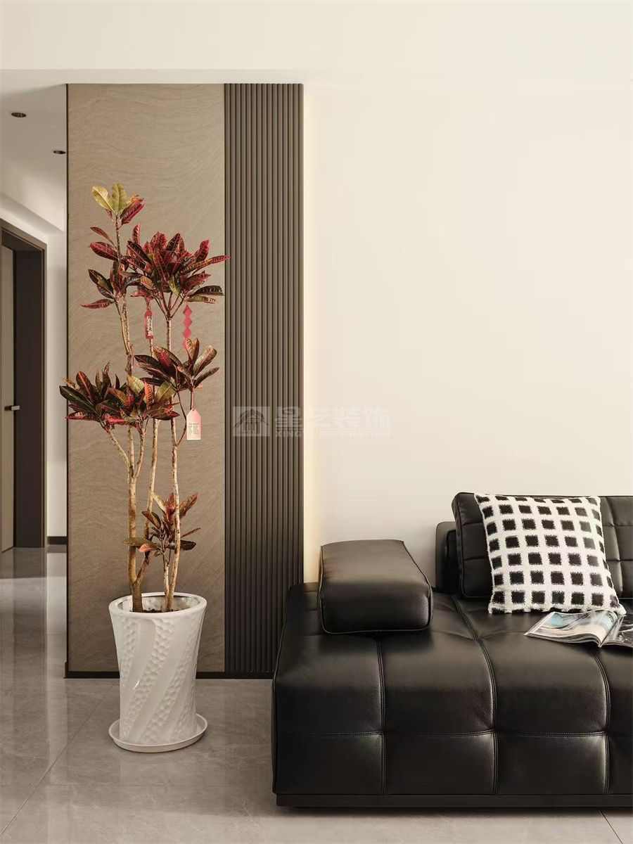 黑白灰现代家居设计，四口之家的极简生活美学(图4)