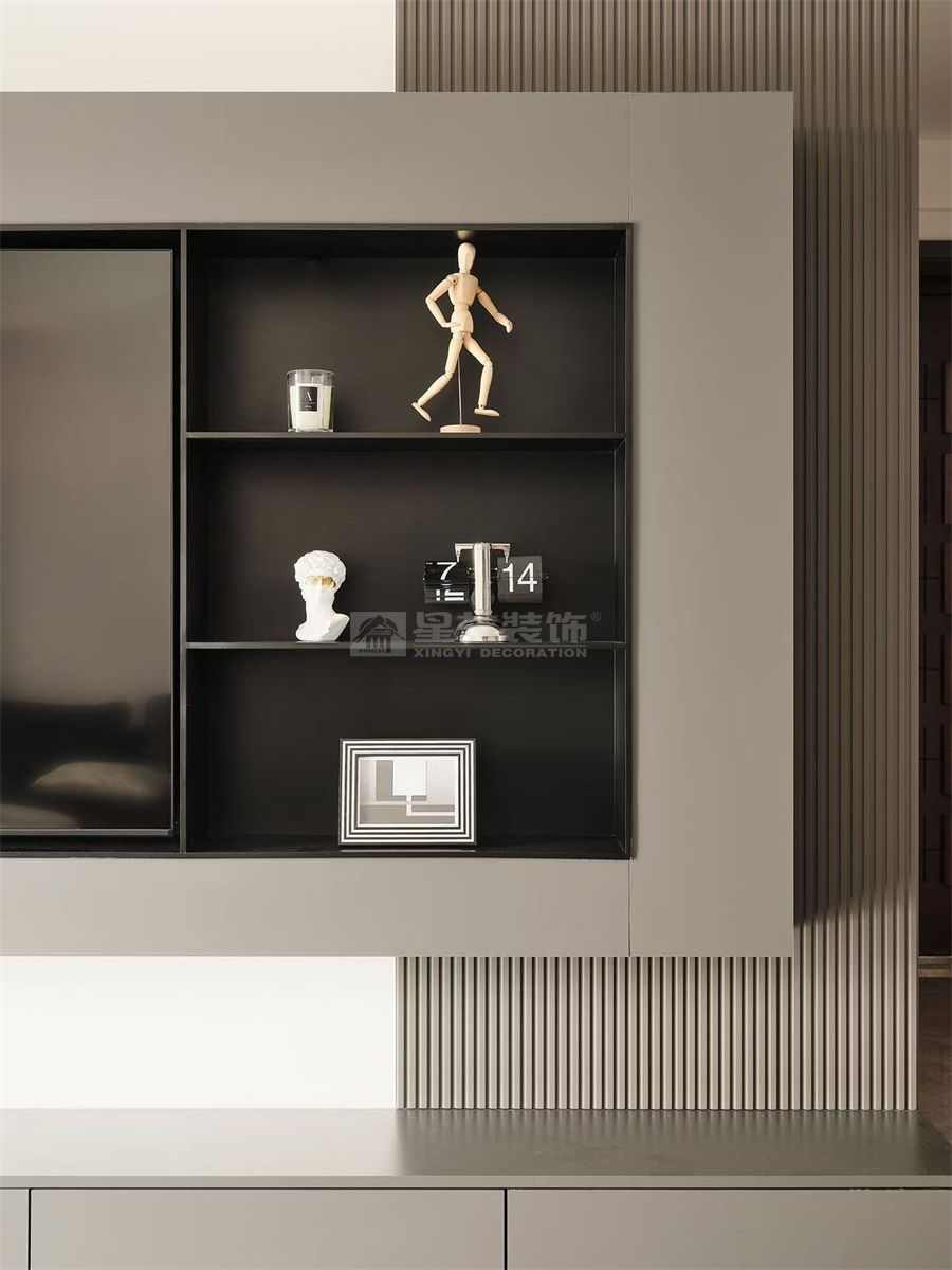 黑白灰现代家居设计，四口之家的极简生活美学(图5)