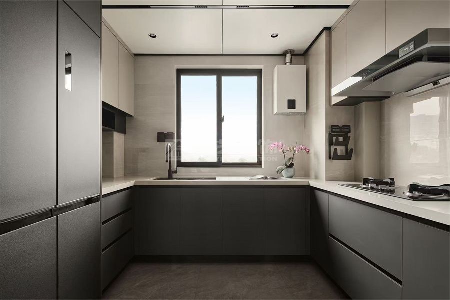 黑白灰现代家居设计，四口之家的极简生活美学(图14)