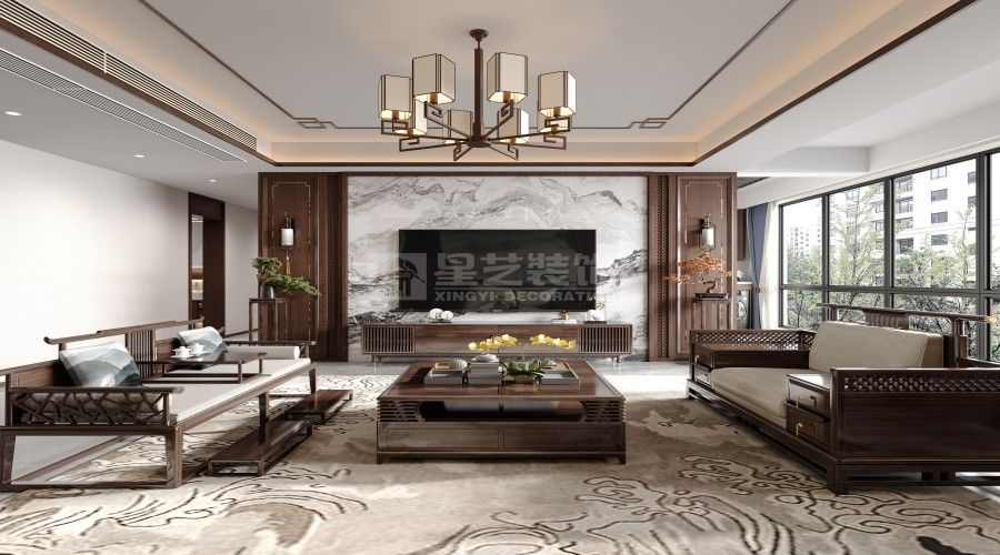 中式哲学与现代设计融合，打造宁静居住空间(图1)