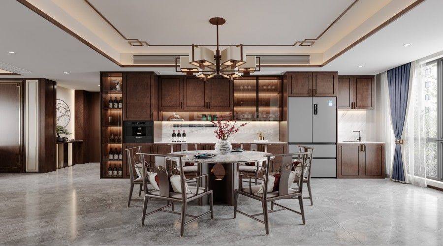 中式哲学与现代设计融合，打造宁静居住空间(图3)