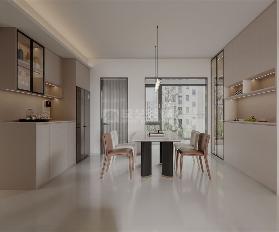 奶油风家装设计效果图集锦，软萌高颜值空间搭配指南(图4)