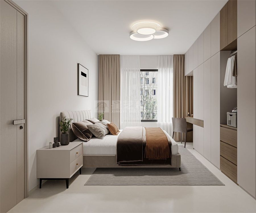 奶油风家装设计效果图集锦，软萌高颜值空间搭配指南(图7)