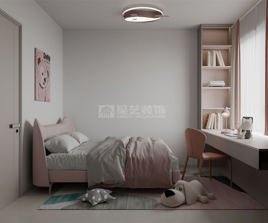 奶油风家装设计效果图集锦，软萌高颜值空间搭配指南(图8)