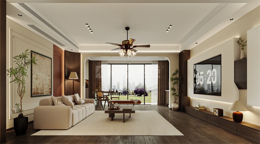 中古风室内设计融合现代极简美学打造舒适居住空间(图1)