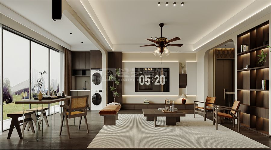 中古风室内设计融合现代极简美学打造舒适居住空间(图2)