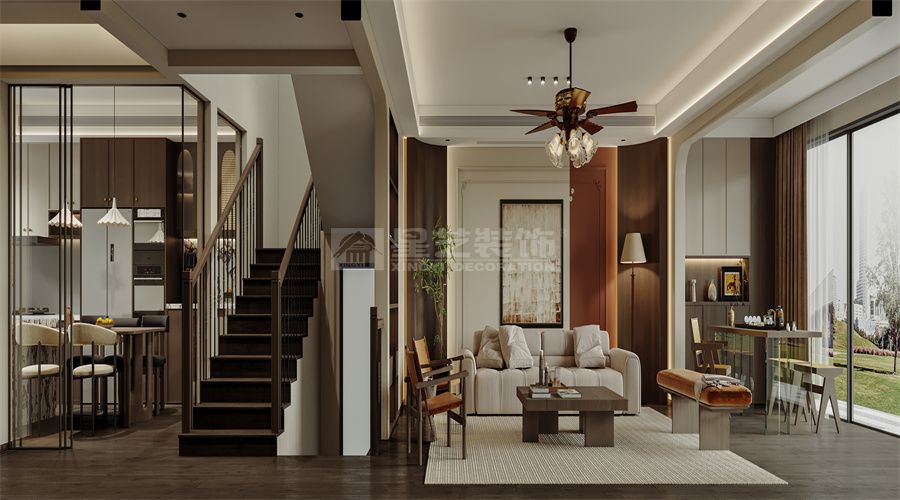 中古风室内设计融合现代极简美学打造舒适居住空间(图4)