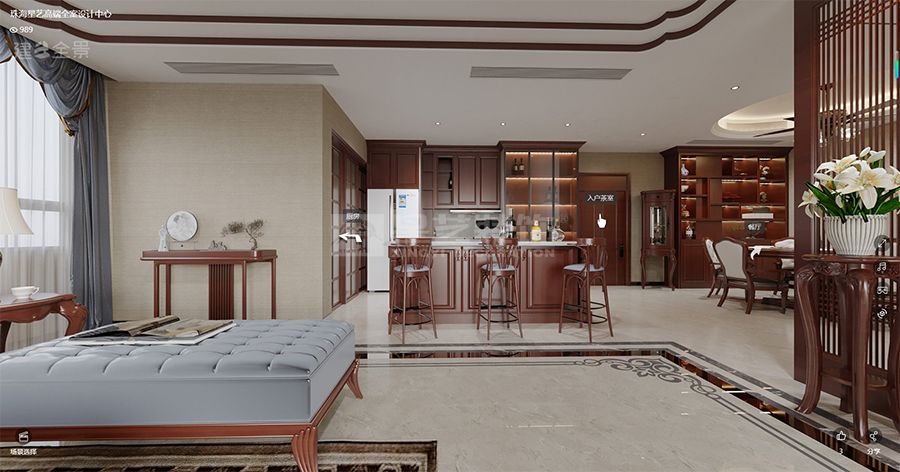 美式与新中式混搭设计打造东西融合家居美学(图2)