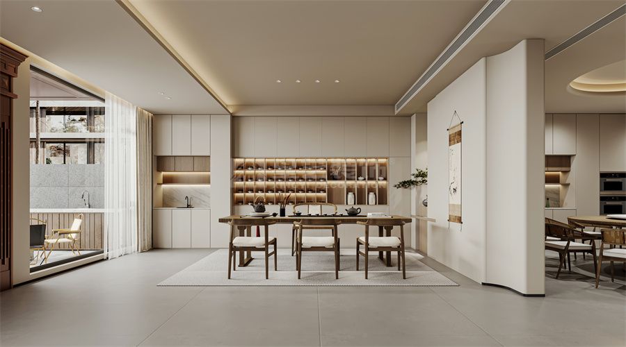 新中式禅意设计打造多功能综合空间，营造静谧平和居所氛围(图3)