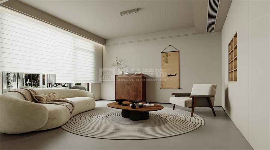 新中式禅意设计打造多功能综合空间，营造静谧平和居所氛围(图1)