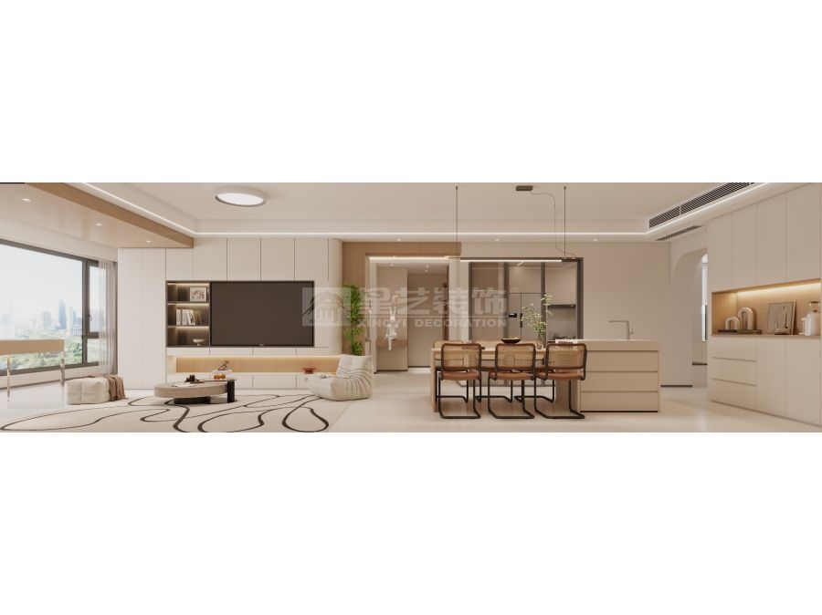 原木奶油风设计打造温馨自然家居空间(图1)