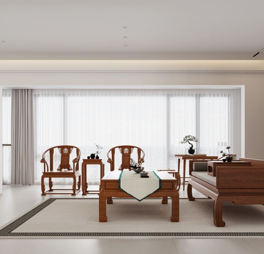 新中式风格家居设计：传统与现代完美融合的装修理念(图1)