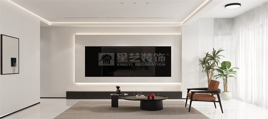 现代简约风格空间设计，直线造型与高纯度色彩搭配(图2)