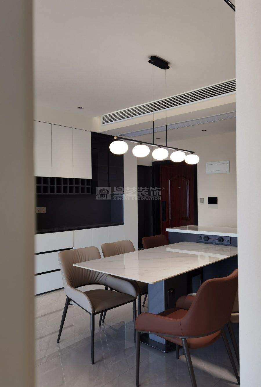 现代奶油风110㎡三室设计，简约温馨治愈系家居方案(图20)