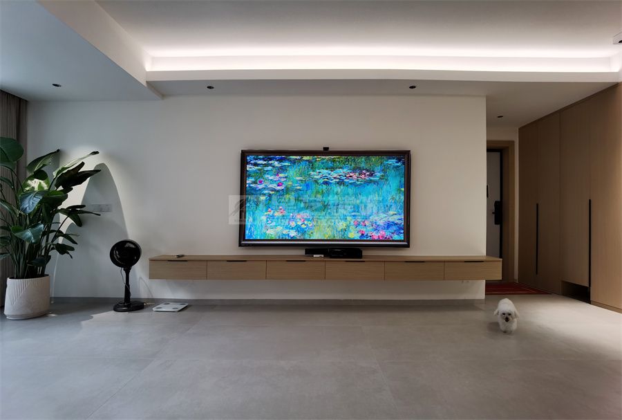 142㎡原木风四居室设计，开放式厨房配独立衣帽间(图3)