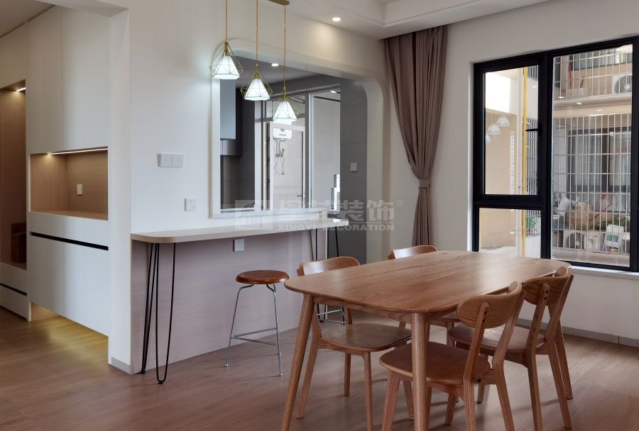 现代原木风110㎡四室两厅设计，简约易打理的理想居所(图8)