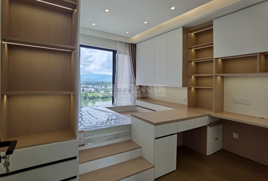 现代原木风110㎡四室两厅设计，简约易打理的理想居所(图24)