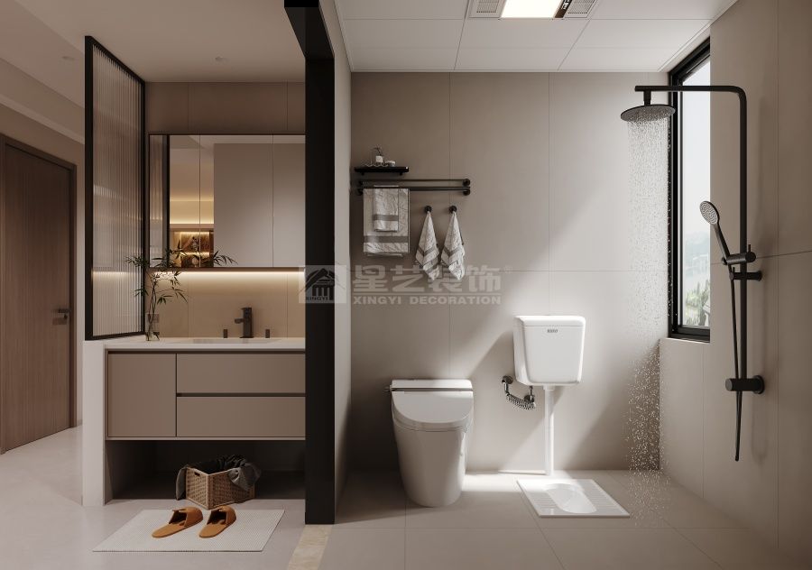 汕头龙湖226平现代简约大平层设计，四房两厅开阔格局(图7)