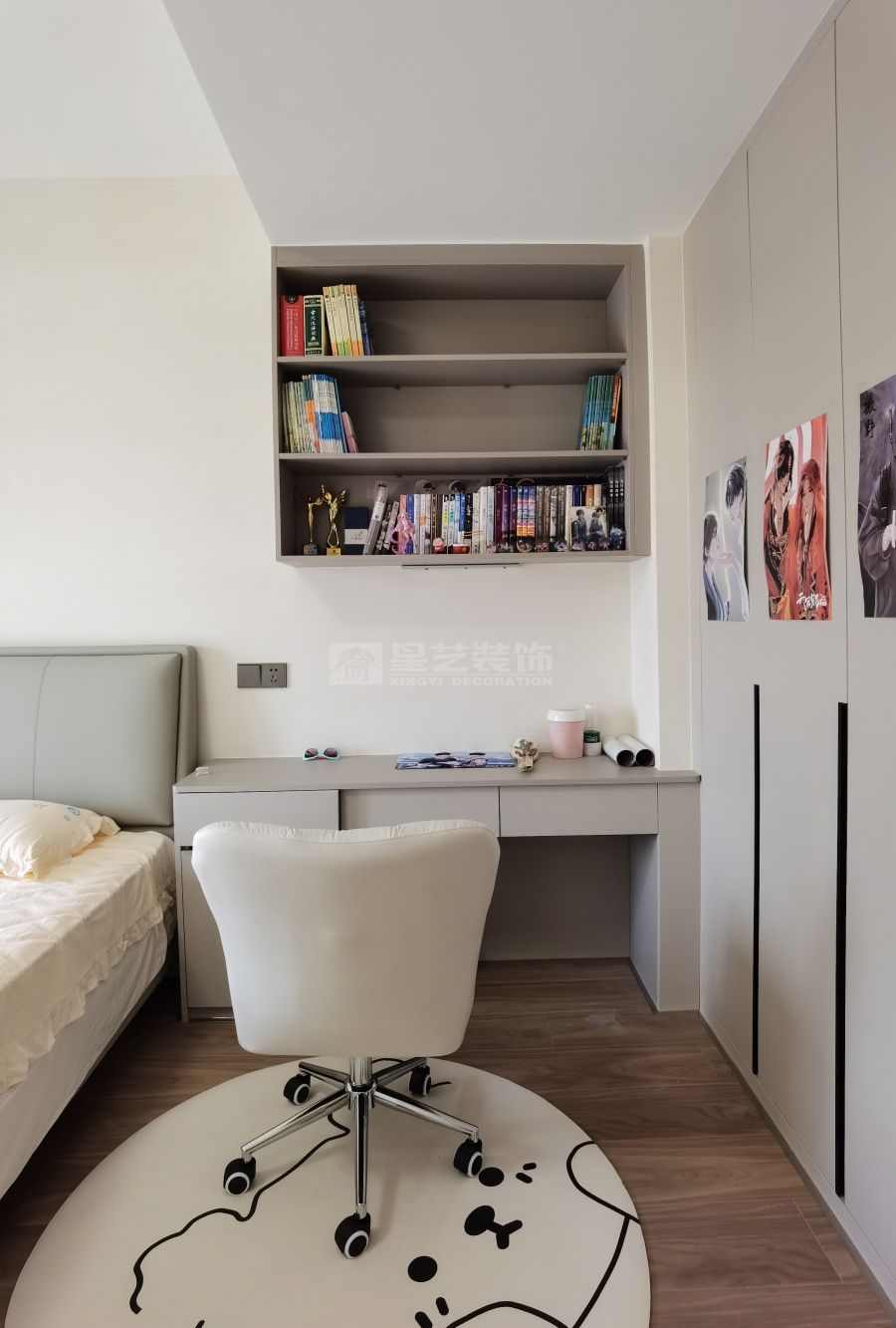 190㎡现代中式风格装修设计，滨江一号四室两厅新中式案例(图8)