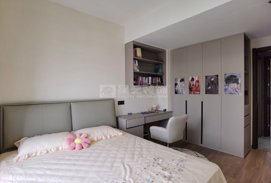 190㎡现代中式风格装修设计，滨江一号四室两厅新中式案例(图6)