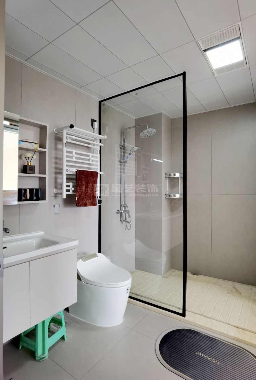 190㎡现代中式风格装修设计，滨江一号四室两厅新中式案例(图11)