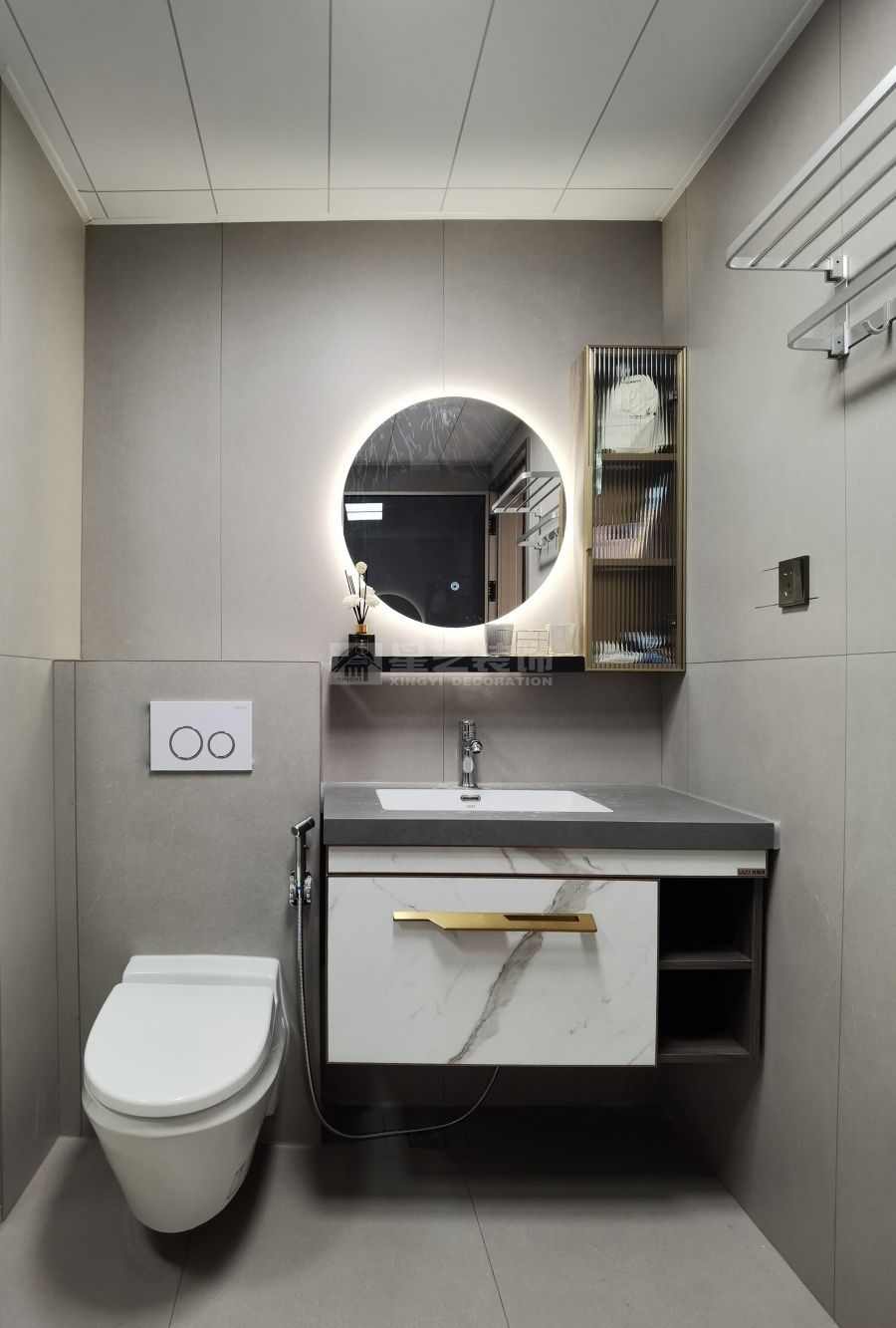 190㎡现代中式风格装修设计，滨江一号四室两厅新中式案例(图18)