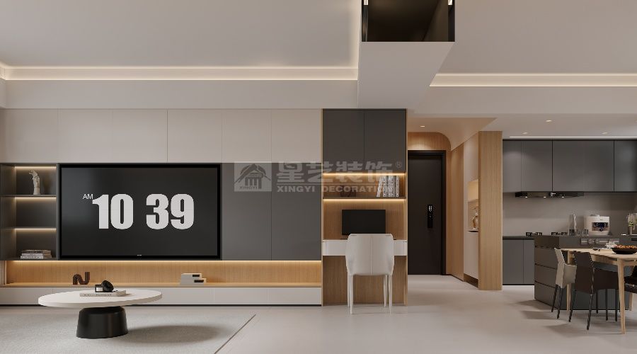 汕头150平现代原木风住宅改造，四口之家温馨舒适空间设计(图1)