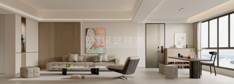 现代简约客厅设计打造温馨明亮居住空间(图2)