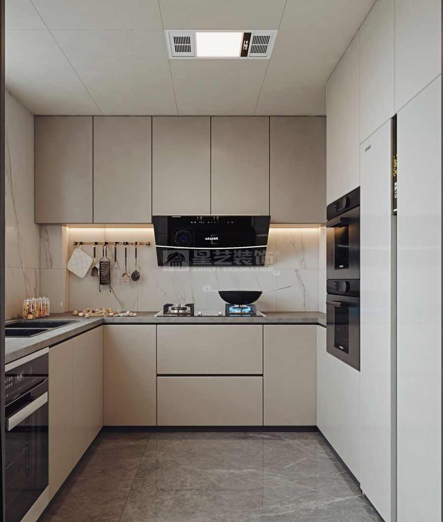 现代简约风格住宅设计，温润木色与岩板材质完美融合(图5)