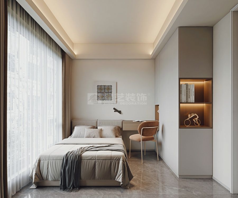 现代简约风格住宅设计，温润木色与岩板材质完美融合(图10)